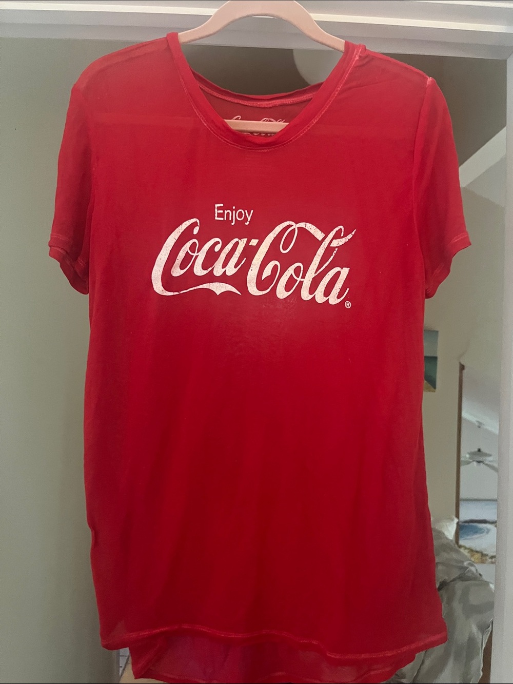 Coca Cola Red T with distressing - soft tissue T